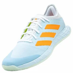 adidas Adizero Fastcourt Handball Shoes Sky Tint / Cloud White / Signal Orange