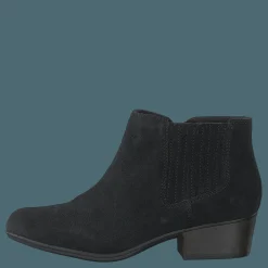 Clarks Adreena Flora Black Suede