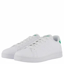 Barn adidas Advantage Lifestyle Court Lace Shoes Cloud White / Green / Core Black