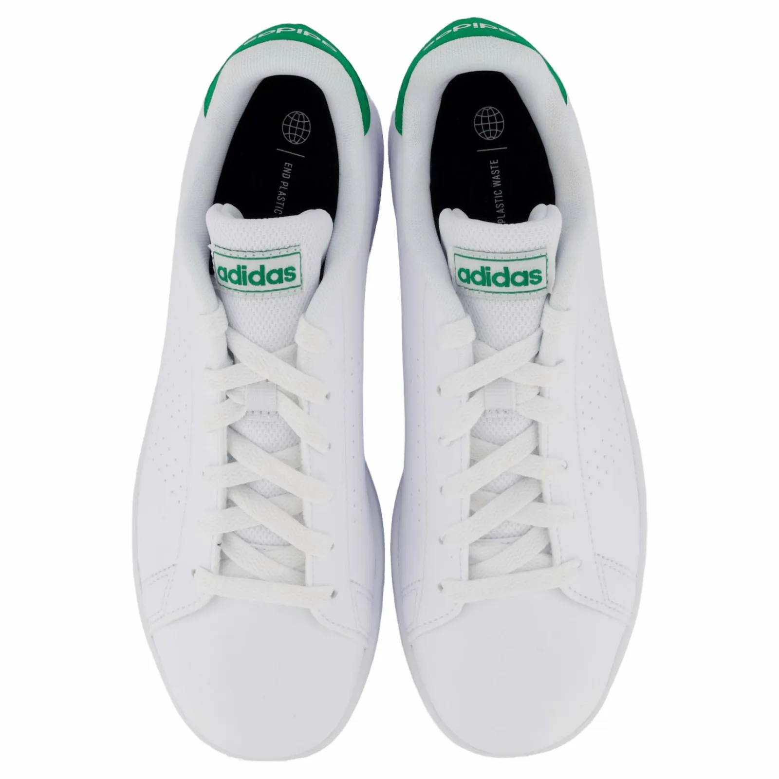 Barn adidas Advantage Lifestyle Court Lace Shoes Cloud White / Green / Core Black