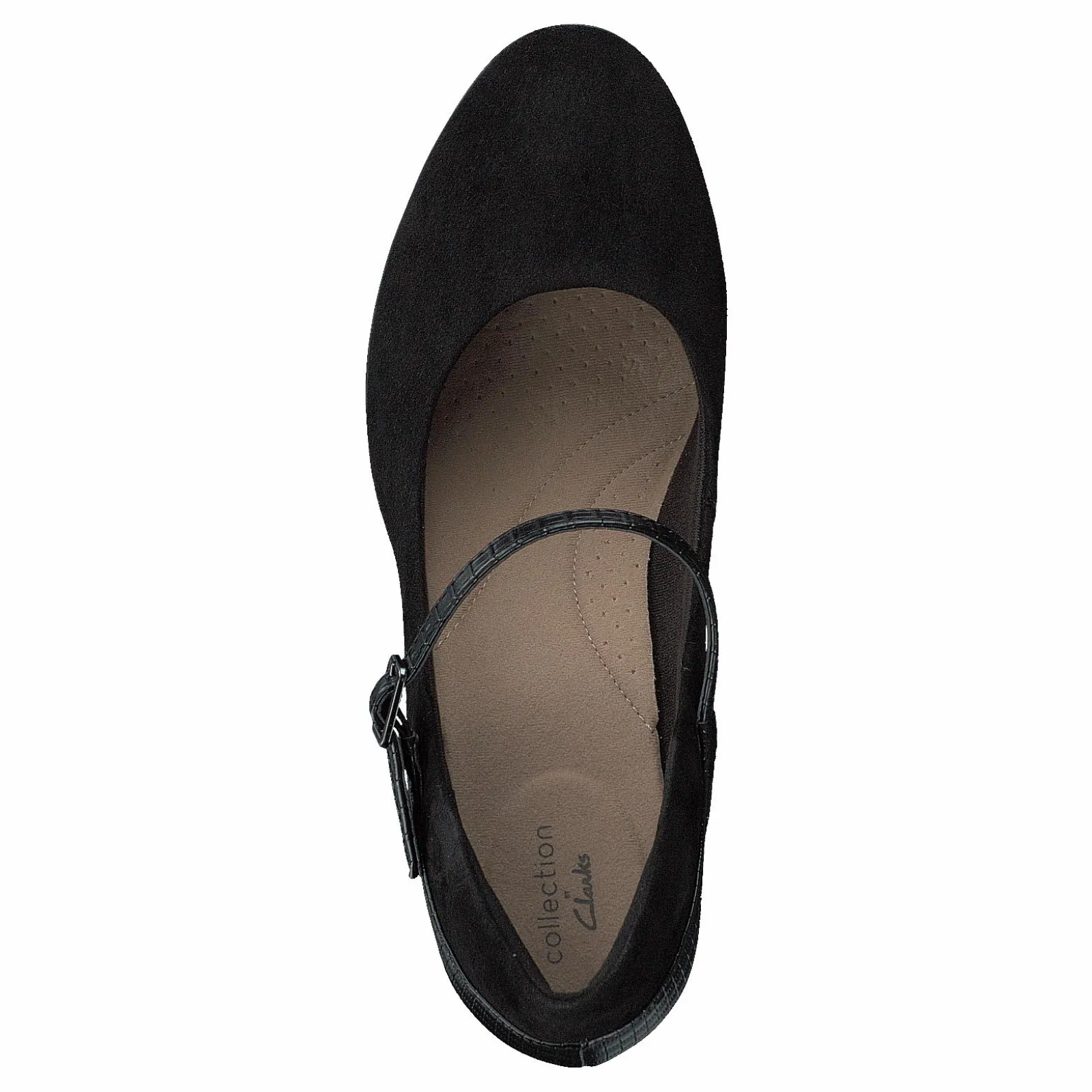Clarks Alayna Shine Black Suede / Synthetic Combi