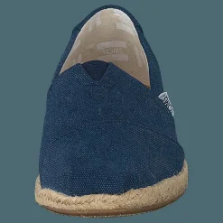 Toms Alpargata Navy Washed Canvas Rope Sole