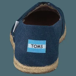 Toms Alpargata Navy Washed Canvas Rope Sole