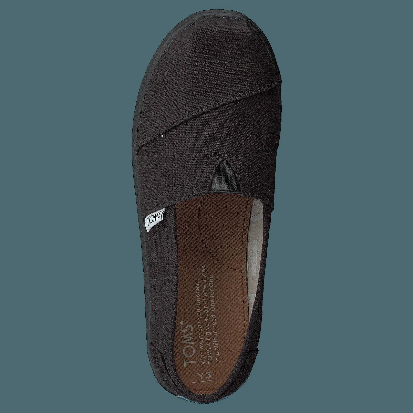 Barn Toms Alpargata Youth Black Canvas