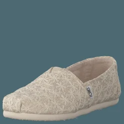 Barn Toms Alpargata Youth Natural Daisy Metallic