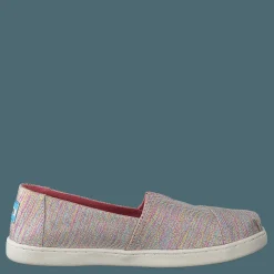 Barn Toms Alpargata Youth Pink Multi Twill Glimmer