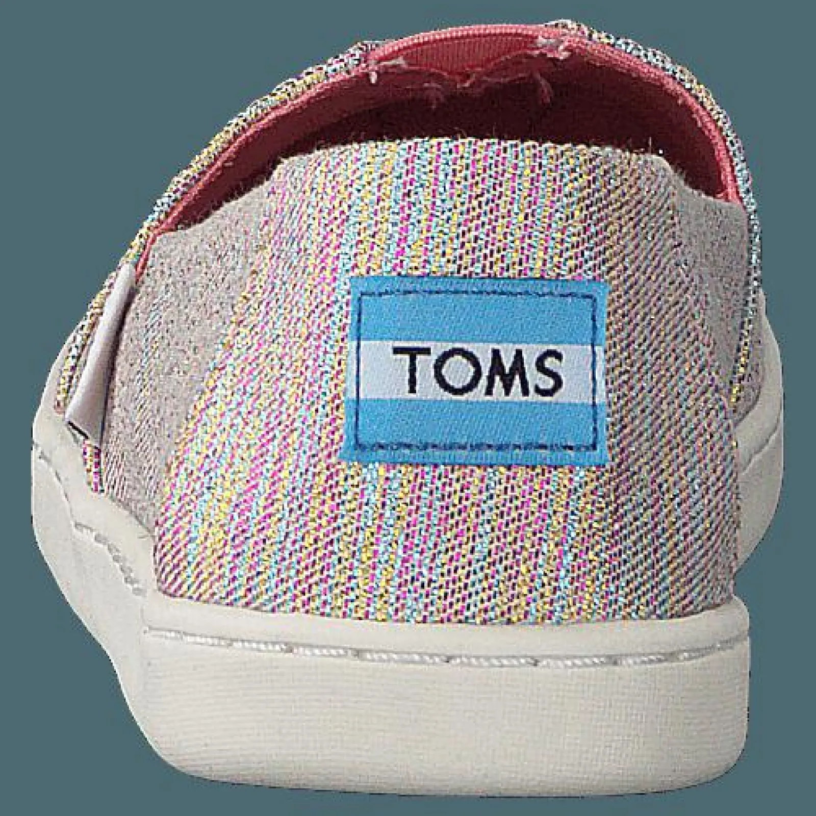 Barn Toms Alpargata Youth Pink Multi Twill Glimmer