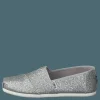 Barn Toms Alpargata Youth Silver Iridescent Glimmer