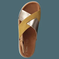 Toms Amb Gld Suede/metall Wm Marisa Gold