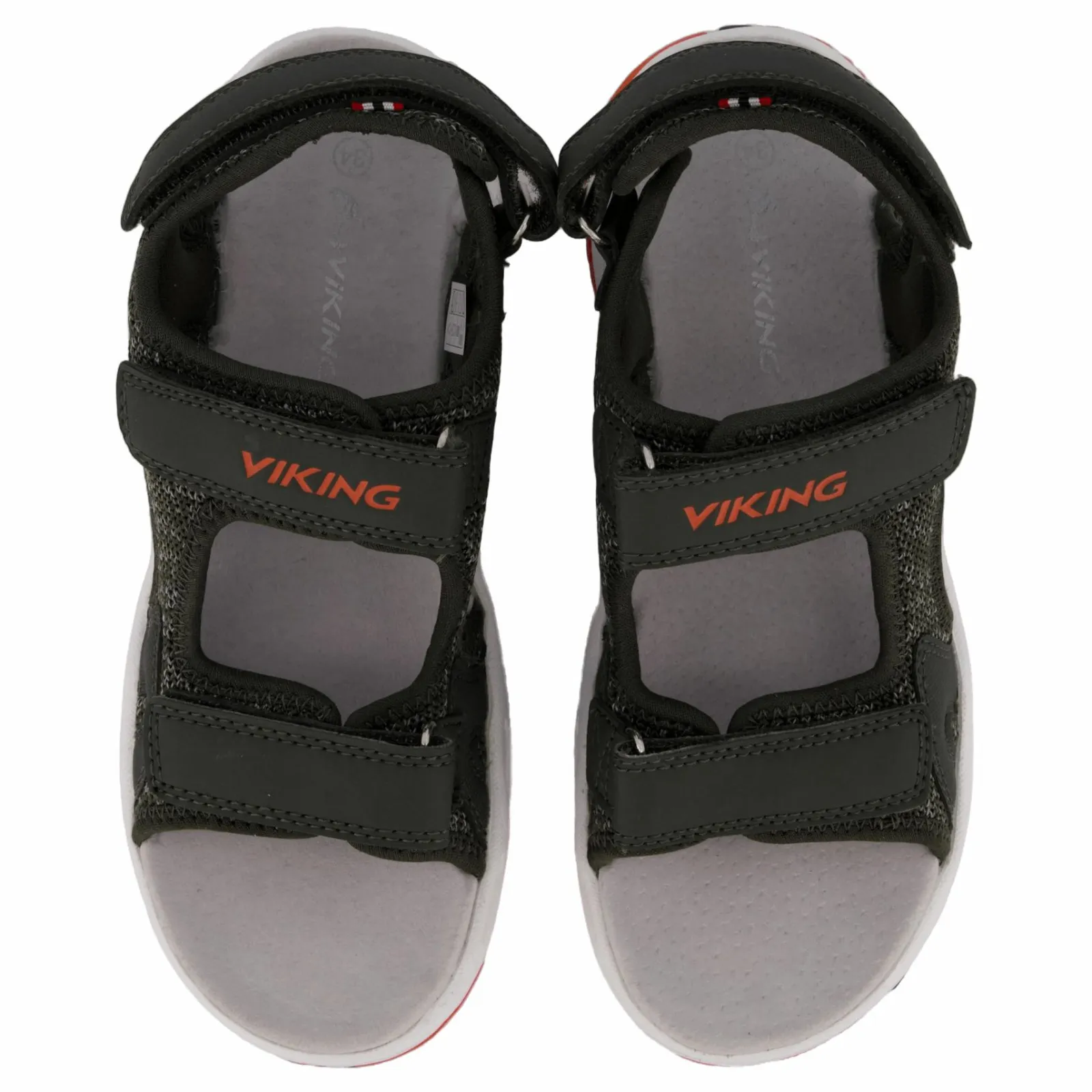 Barn Viking Anchor Sandal 3V Huntinggreen/Red