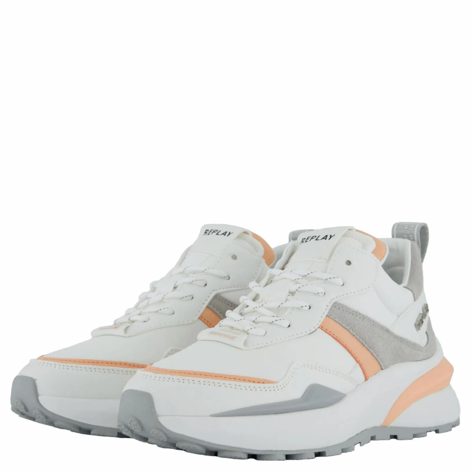 Replay Athena Run White Orange