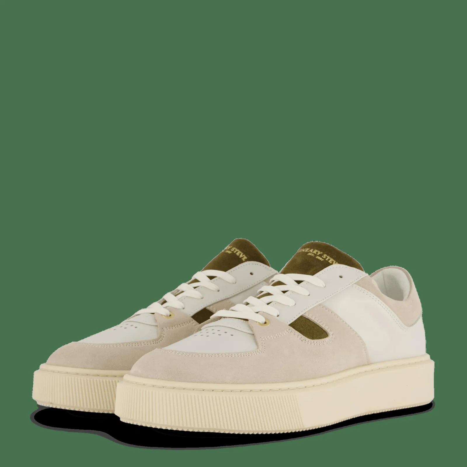 Sneaky Steve Away U Leather Shoe Creme Combo
