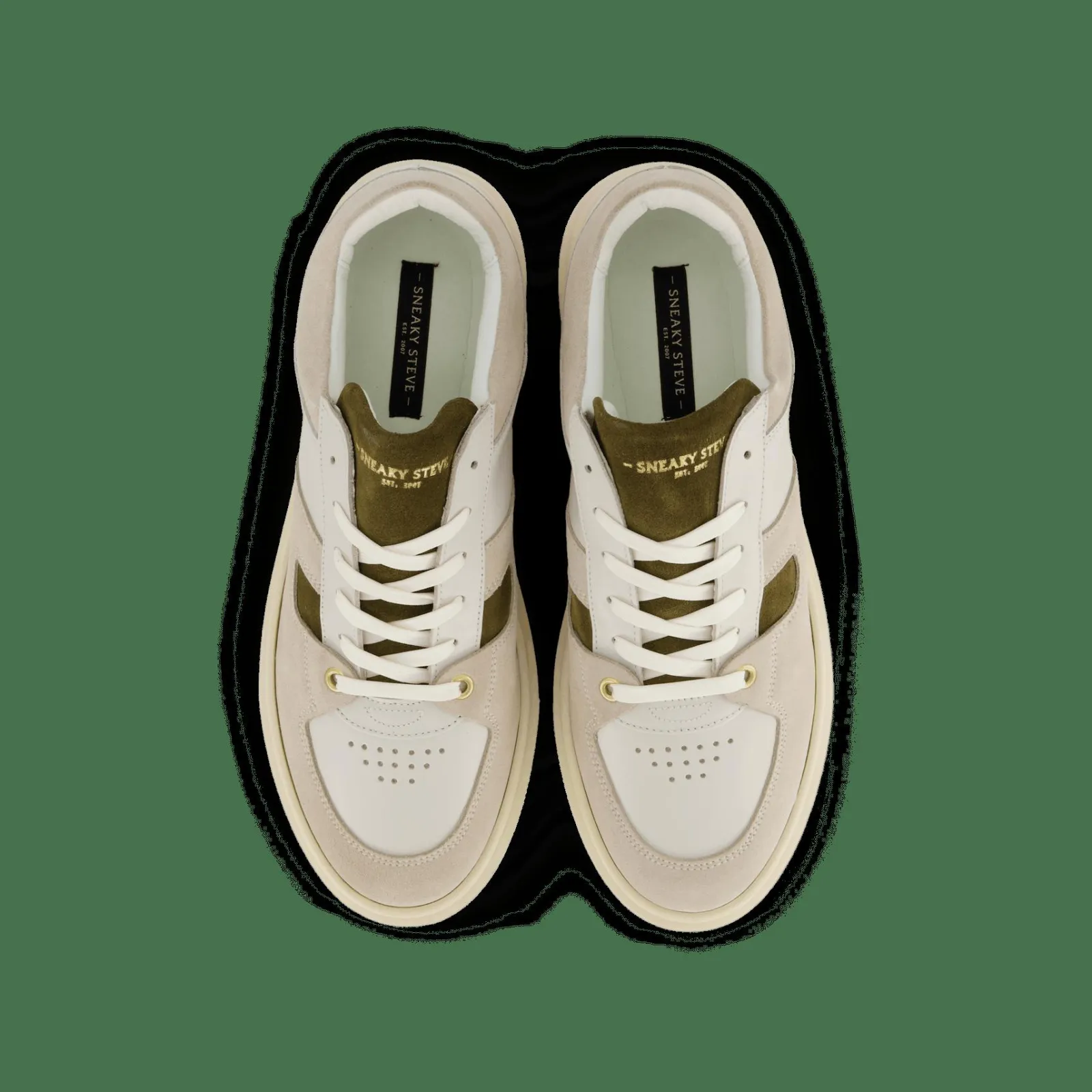 Sneaky Steve Away U Leather Shoe Creme Combo