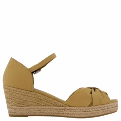 Tommy Hilfiger Basic Open Toe Mid Wedge Khaki