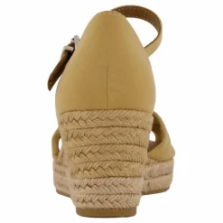 Tommy Hilfiger Basic Open Toe Mid Wedge Khaki