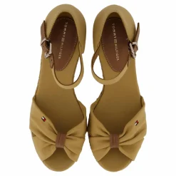 Tommy Hilfiger Basic Open Toe Mid Wedge Khaki