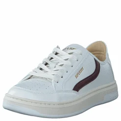 Superdry Basket Lux Low Trainer Optic/oxblood