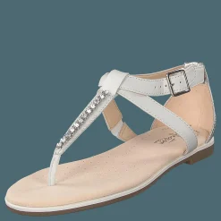 Clarks Bay Poppy White Silver