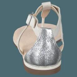 Clarks Bay Poppy White Silver