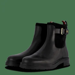 Tommy Hilfiger Belt Bootie Material Mix Black