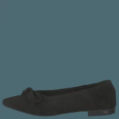 Bianco Berna Suede Bow Shoe 101 - Black 1