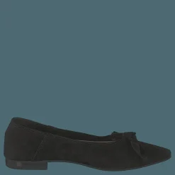 Bianco Berna Suede Bow Shoe 101 - Black 1