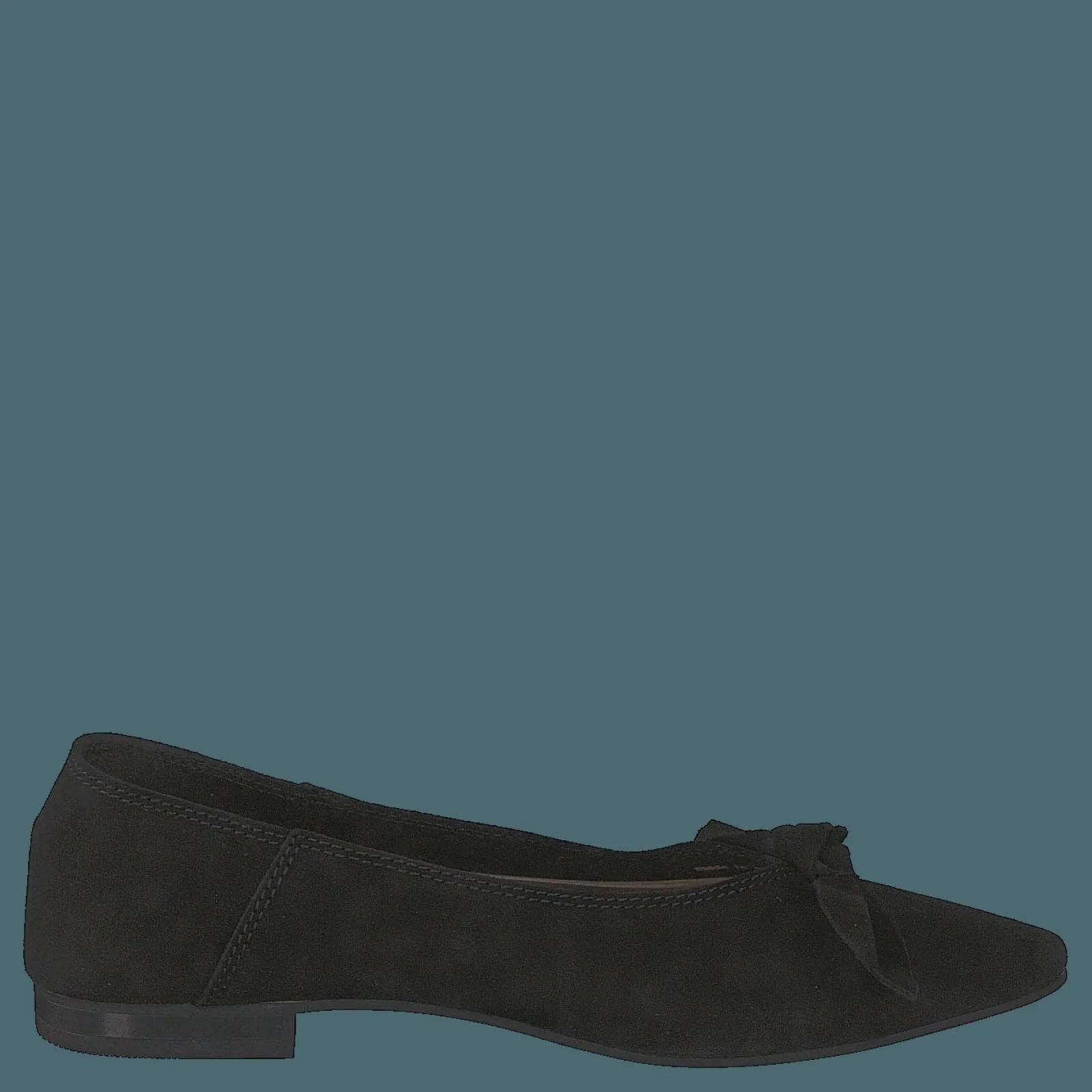 Bianco Berna Suede Bow Shoe 101 - Black 1