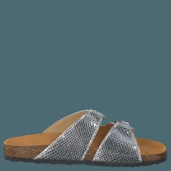 Bianco Biabetricia Buckle Sandal 918 Silver Snake