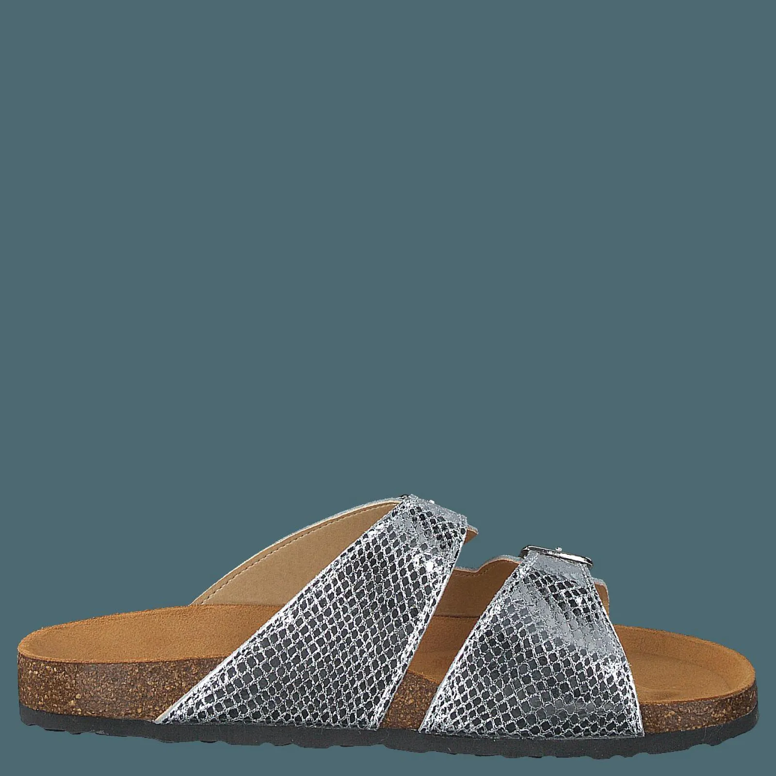 Bianco Biabetricia Buckle Sandal 918 Silver Snake