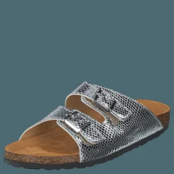 Bianco Biabetricia Buckle Sandal 918 Silver Snake