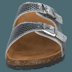 Bianco Biabetricia Buckle Sandal 918 Silver Snake