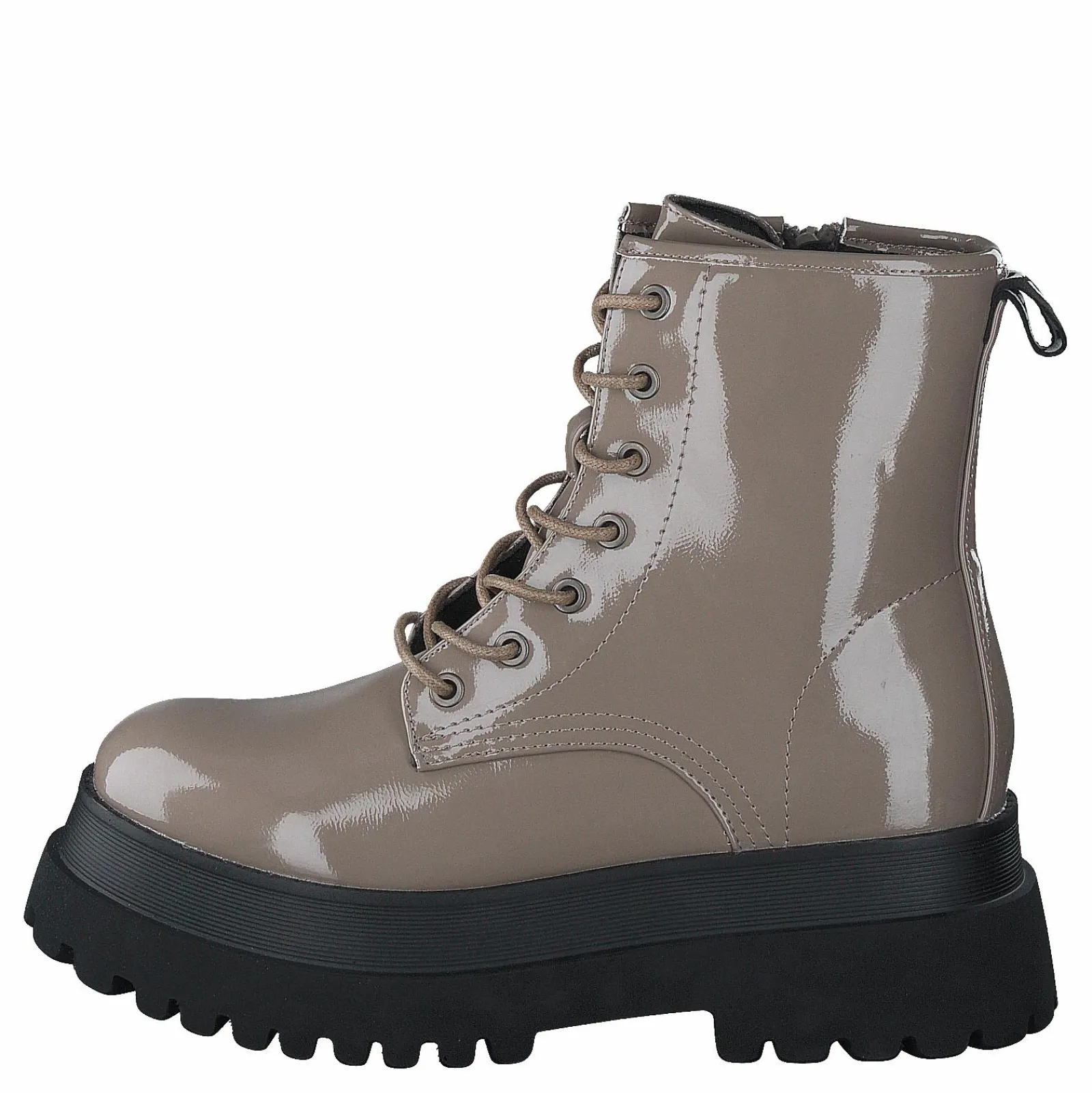 Bianco Biagas Laced Up Platform Boot Taupe