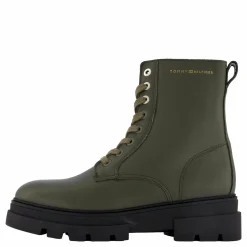 Tommy Hilfiger Bicolor Leather Lace-up Army Green
