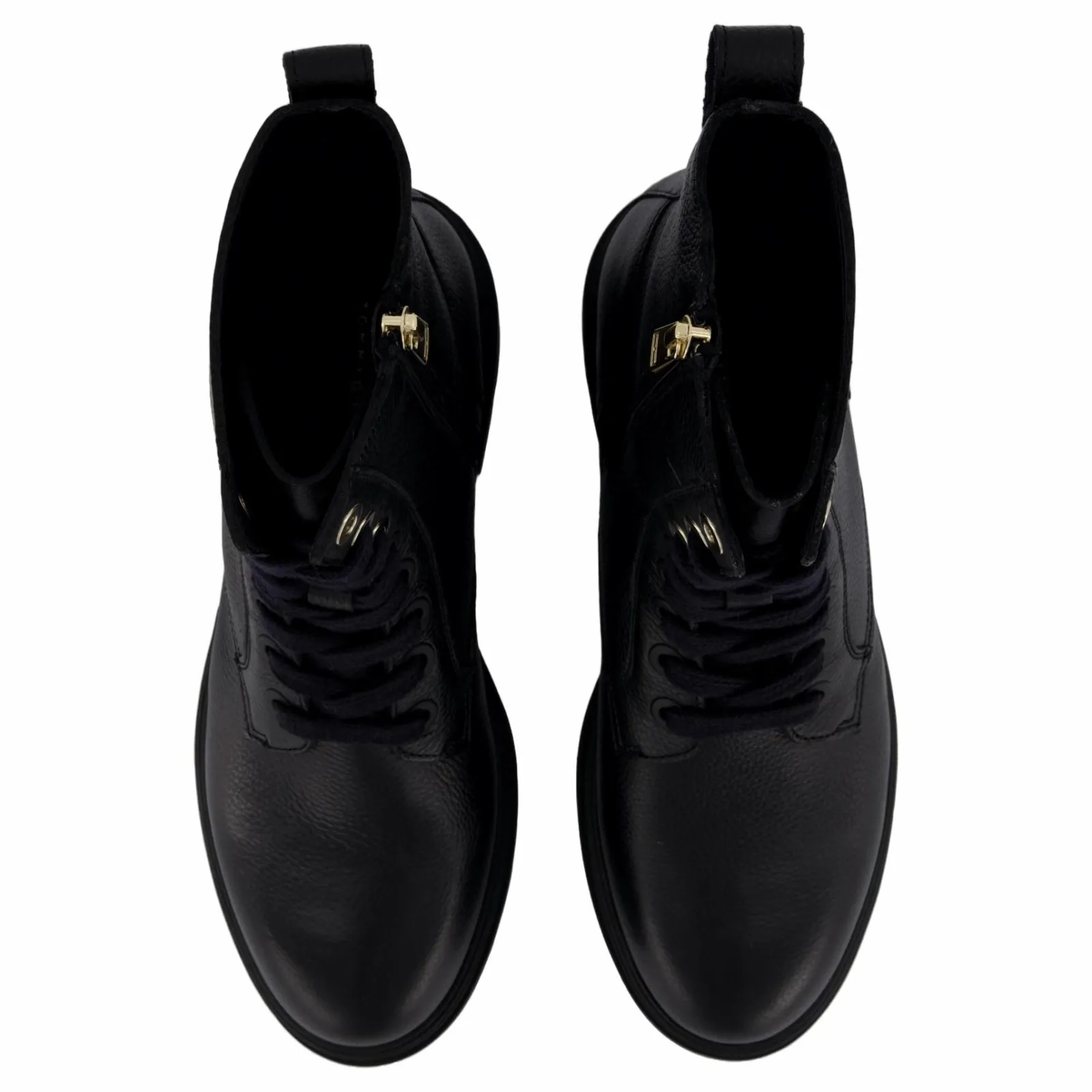 Tommy Hilfiger Bicolor Leather Lace-up Black