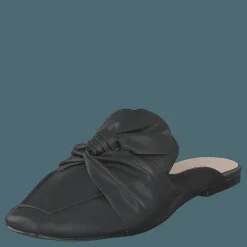 Bianco Birke Assymetric Bow Mule 100 - Black