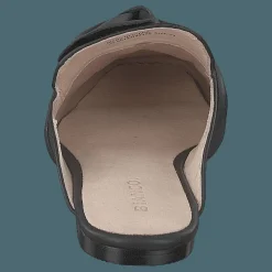 Bianco Birke Assymetric Bow Mule 100 - Black