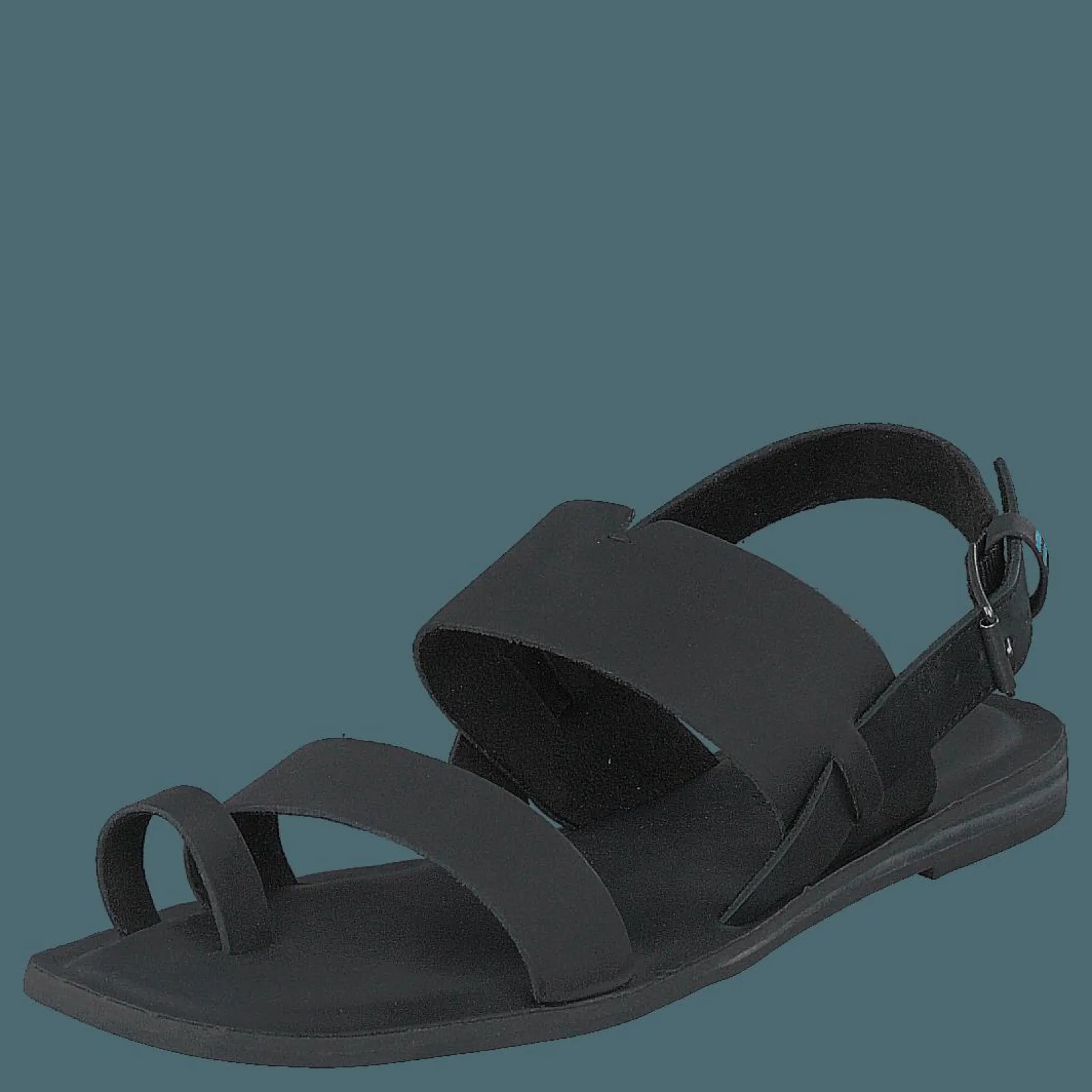 Toms Blk Veg Tan Leather Wm Freya S Black