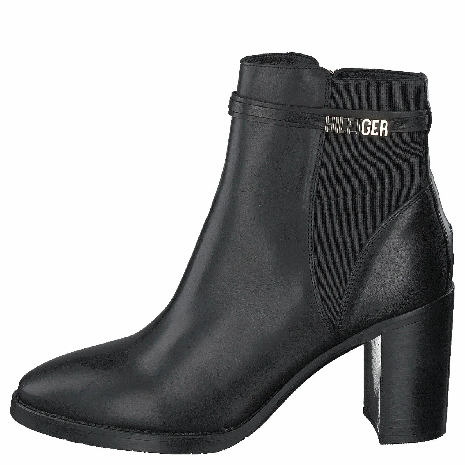Tommy Hilfiger Block Branding High Heel Boot Black