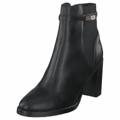 Tommy Hilfiger Block Branding High Heel Boot Black