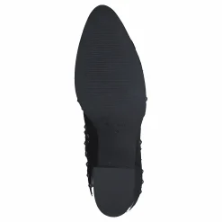 A Pair Bootlet W/Rivets Black Suede