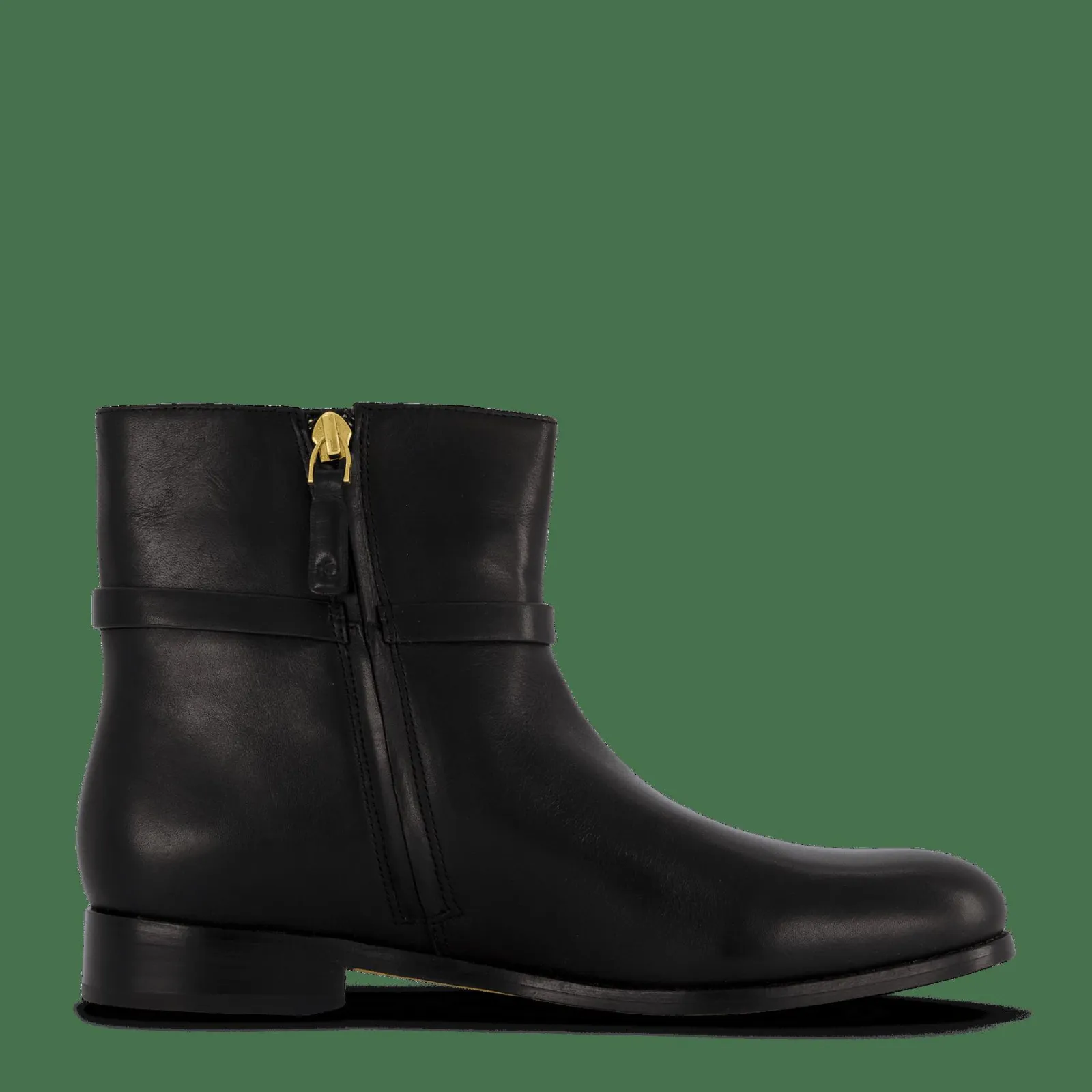 Lauren Ralph Lauren Briela Burnished Leather Bootie Black