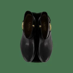 Lauren Ralph Lauren Briela Burnished Leather Bootie Black