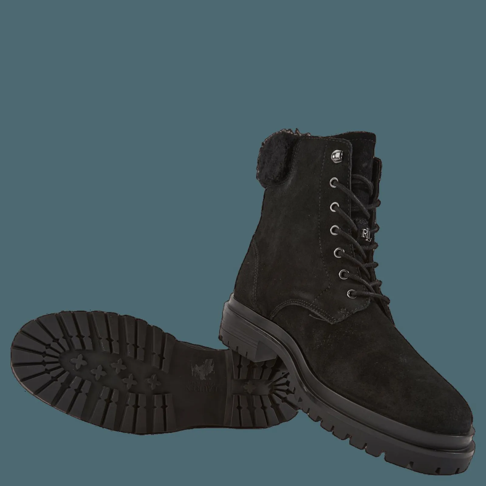 Lauren Ralph Lauren Carlee Suede Bootie Black/Black