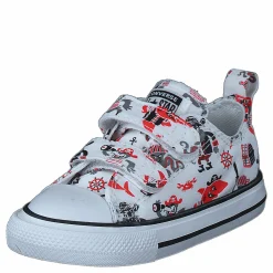 Barn Converse Chuck Taylor All Star 2v Pirat 102-white/university Red/black