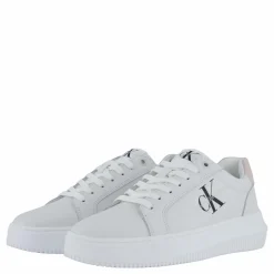 Calvin Klein Chunky Cupsole Mono Lth Wn Bright White/whisper Pink