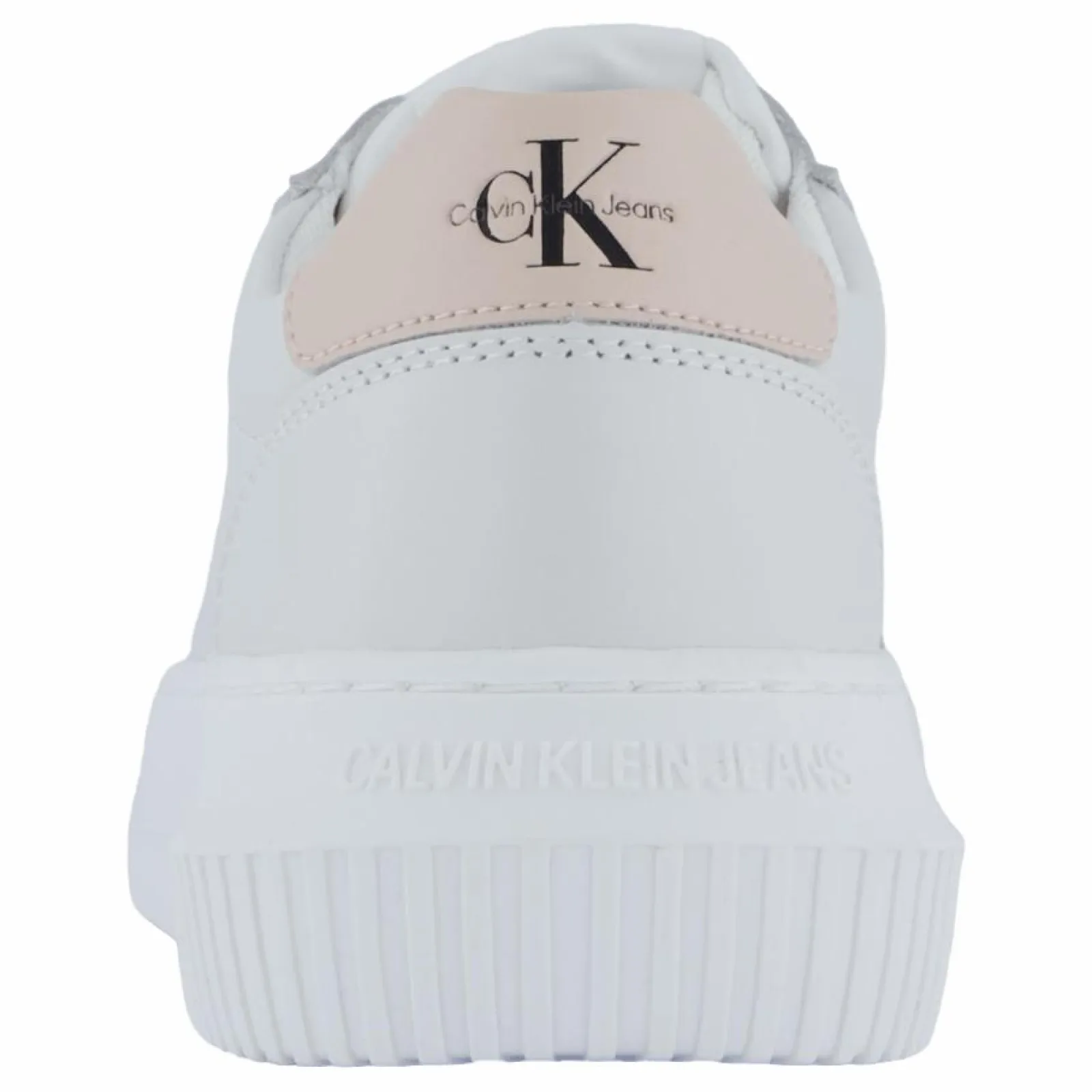 Calvin Klein Chunky Cupsole Mono Lth Wn Bright White/whisper Pink