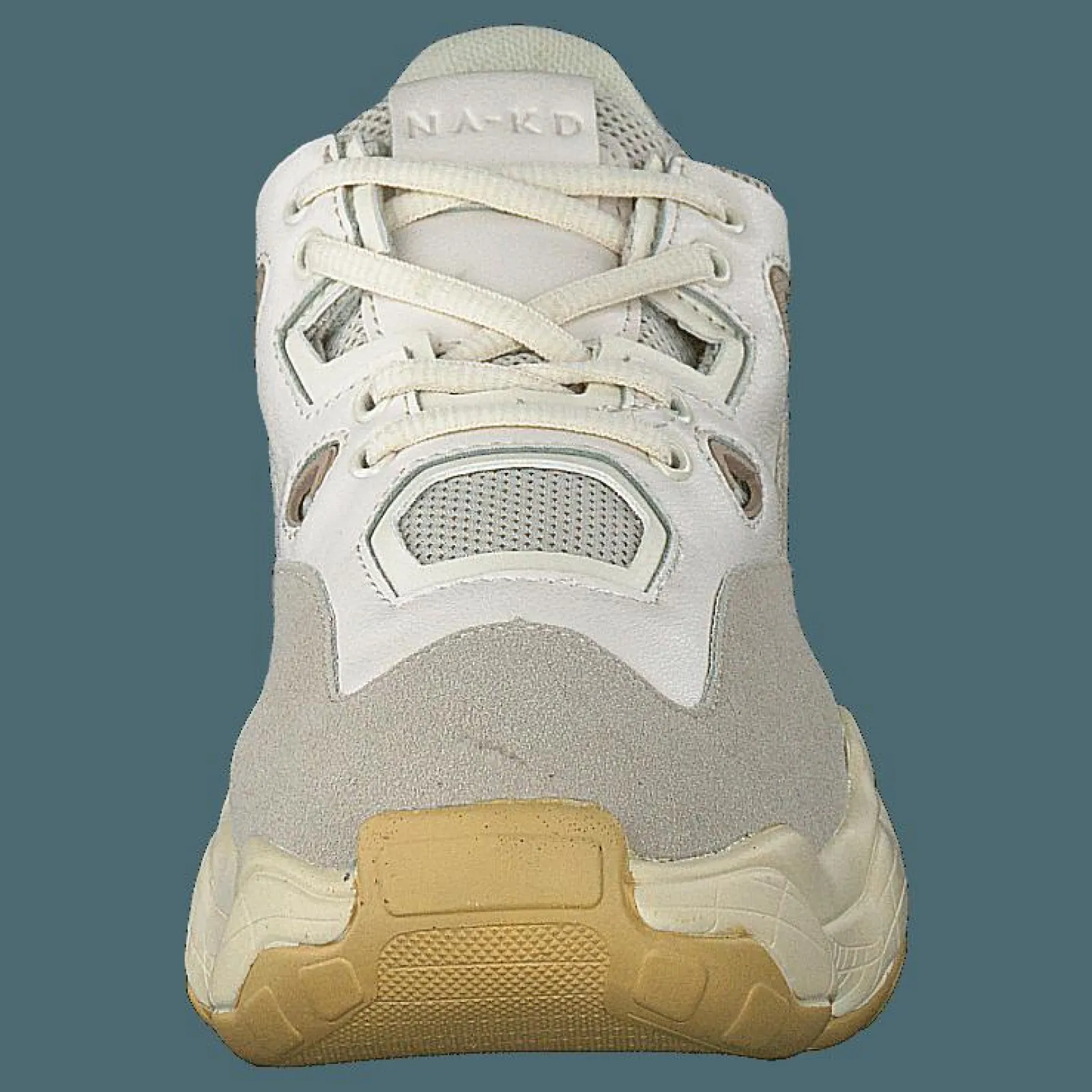 NA-KD Chunky Graphic Sole Trainers Nude
