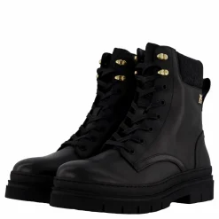 Tommy Hilfiger Cleated Lace-up Lthr Mix Mono  Black