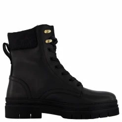 Tommy Hilfiger Cleated Lace-up Lthr Mix Mono Black