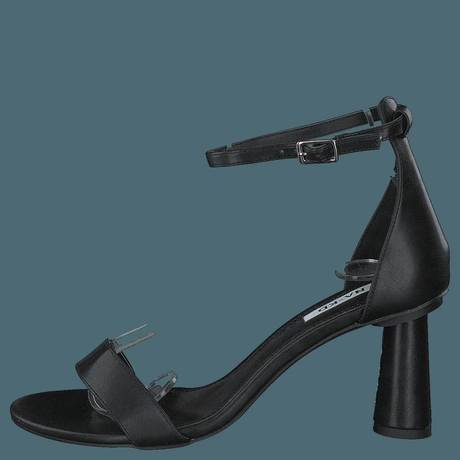 NA-KD Cone Shape Strap Heels Black